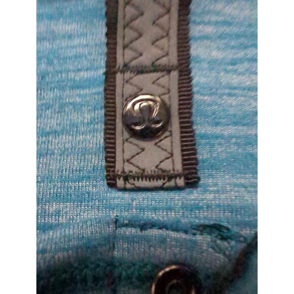 Lululemon Vinyasa Scarf Rulu Heathered Teal Button Snap Wrap One Size Stretch - Picture 3 of 12